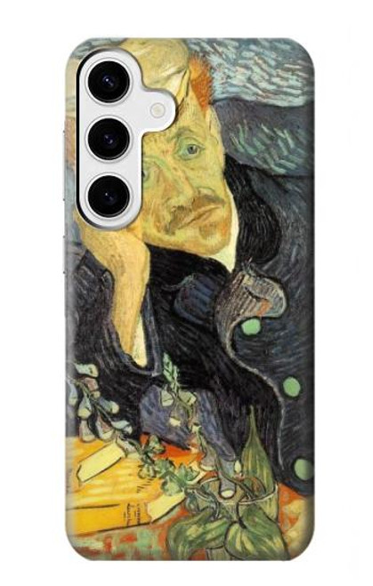 W0212 Van Gogh Portrait of Dr. Gachet Hard Case and Leather Flip Case For Samsung Galaxy S24 Plus