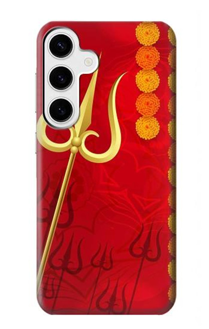 W3788 Shiv Trishul Hard Case and Leather Flip Case For Samsung Galaxy S24 Plus