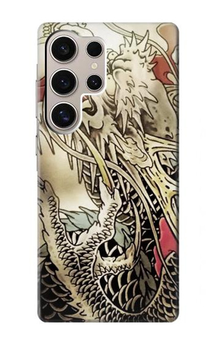 W0122 Yakuza Tattoo Hard Case and Leather Flip Case For Samsung Galaxy S24 Ultra