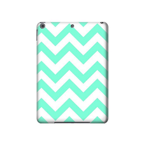 W1723 Mint Chevron Zigzag Tablet Hard Case For iPad 10.2 (2021,2020,2019), iPad 9 8 7