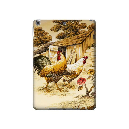 W2181 French Country Chicken Tablet Hard Case For iPad 10.2 (2021,2020,2019), iPad 9 8 7