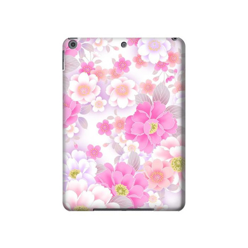 W3036 Pink Sweet Flower Flora Tablet Hard Case For iPad 10.2 (2021,2020,2019), iPad 9 8 7