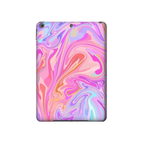 W3444 Digital Art Colorful Liquid Tablet Hard Case For iPad 10.2 (2021,2020,2019), iPad 9 8 7