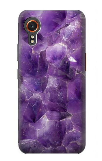 W3713 Purple Quartz Amethyst Graphic Printed Hard Case and Leather Flip Case For Samsung Galaxy Xcover7