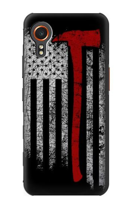 W3958 Firefighter Axe Flag Hard Case and Leather Flip Case For Samsung Galaxy Xcover7