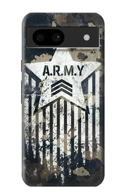 W3666 Army Camo Camouflage Hard Case and Leather Flip Case For Google Pixel 8a