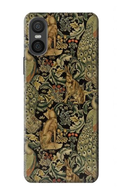W3661 William Morris Forest Velvet Hard Case and Leather Flip Case For Sony Xperia 10 VI