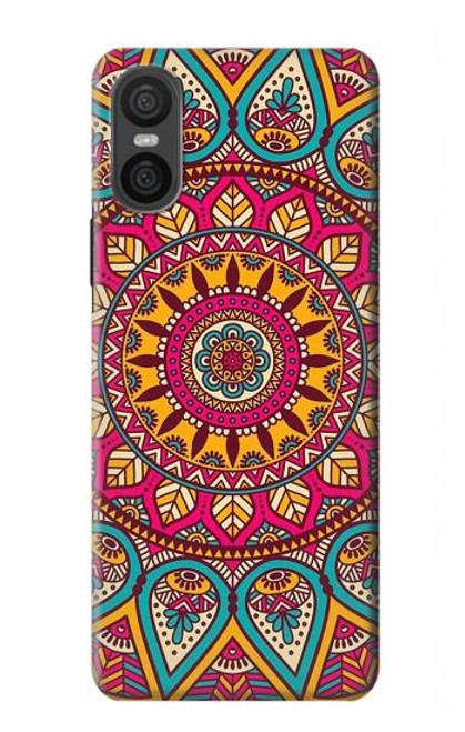 W3694 Hippie Art Pattern Hard Case and Leather Flip Case For Sony Xperia 10 VI