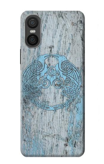 W3829 Huginn And Muninn Twin Ravens Norse Hard Case and Leather Flip Case For Sony Xperia 10 VI