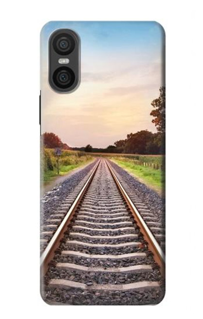 W3866 Railway Straight Train Track Hard Case and Leather Flip Case For Sony Xperia 10 VI