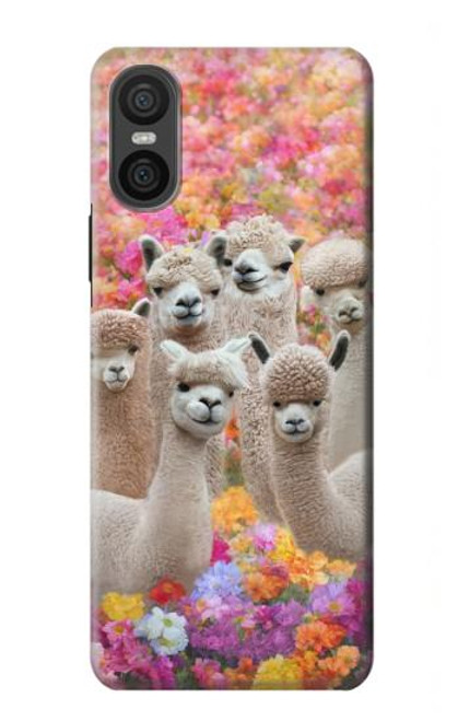 W3916 Alpaca Family Baby Alpaca Hard Case and Leather Flip Case For Sony Xperia 10 VI