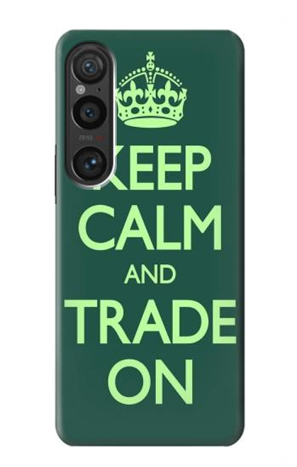 W3862 Keep Calm and Trade On Hard Case and Leather Flip Case For Sony Xperia 1 VI