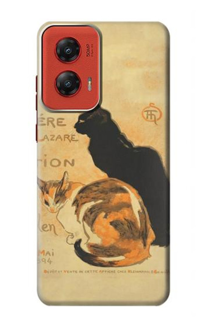 W3229 Vintage Cat Poster Hard Case and Leather Flip Case For Motorola Moto G Stylus 5G (2024)