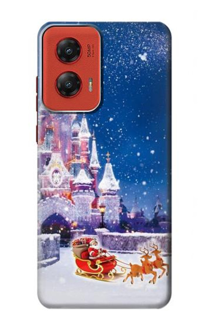 W3282 Santa Xmas Castle Hard Case and Leather Flip Case For Motorola Moto G Stylus 5G (2024)