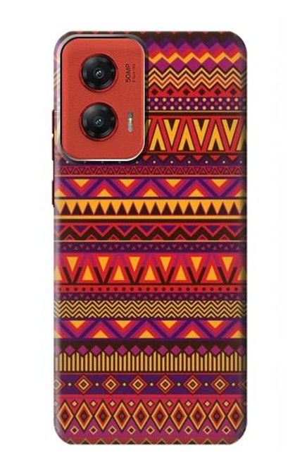 W3404 Aztecs Pattern Hard Case and Leather Flip Case For Motorola Moto G Stylus 5G (2024)