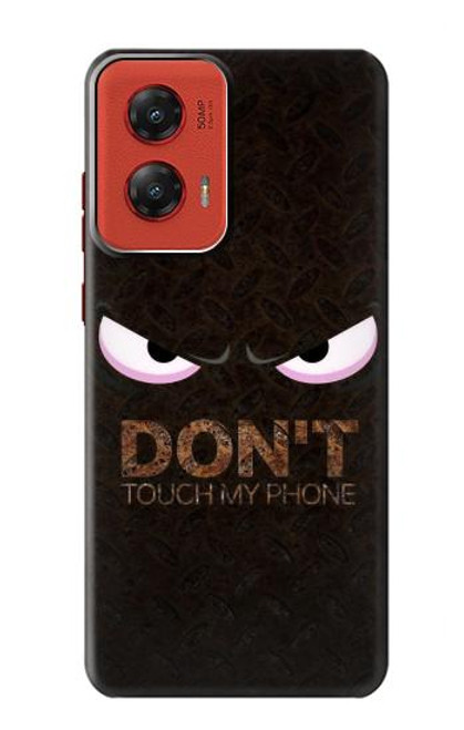 W3412 Do Not Touch My Phone Hard Case and Leather Flip Case For Motorola Moto G Stylus 5G (2024)