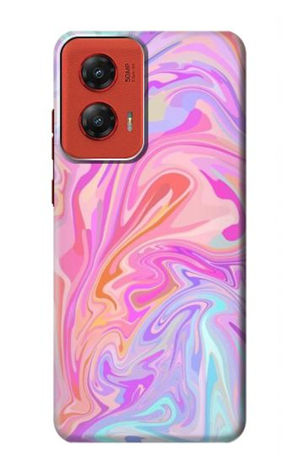 W3444 Digital Art Colorful Liquid Hard Case and Leather Flip Case For Motorola Moto G Stylus 5G (2024)