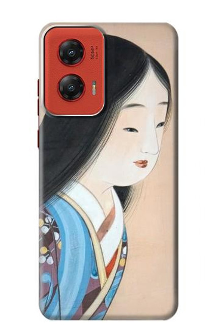 W3483 Japan Beauty Kimono Hard Case and Leather Flip Case For Motorola Moto G Stylus 5G (2024)