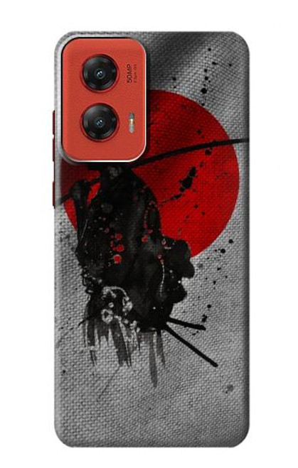 W3517 Japan Flag Samurai Hard Case and Leather Flip Case For Motorola Moto G Stylus 5G (2024)