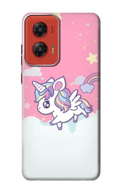 W3518 Unicorn Cartoon Hard Case and Leather Flip Case For Motorola Moto G Stylus 5G (2024)