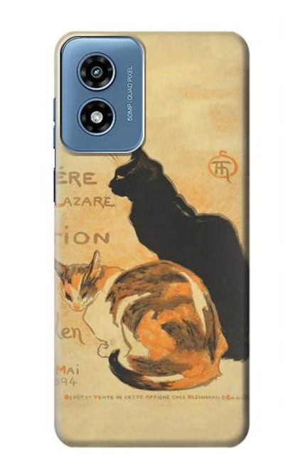 W3229 Vintage Cat Poster Hard Case and Leather Flip Case For Motorola Moto G Play 4G (2024)