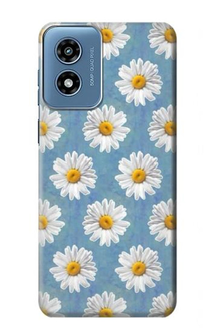 W3454 Floral Daisy Hard Case and Leather Flip Case For Motorola Moto G Play 4G (2024)