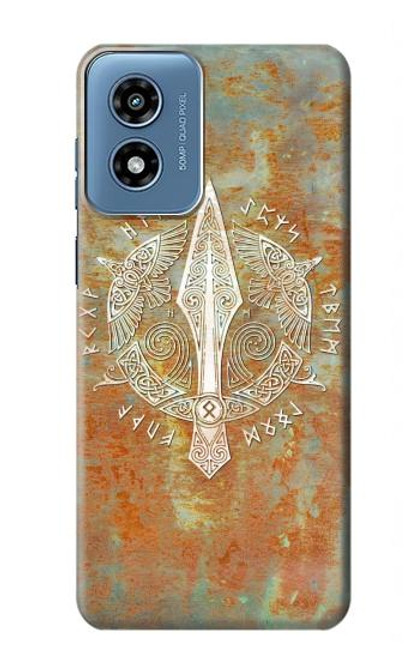 W3827 Gungnir Spear of Odin Norse Viking Symbol Hard Case and Leather Flip Case For Motorola Moto G Play 4G (2024)