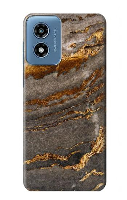 W3886 Gray Marble Rock Hard Case and Leather Flip Case For Motorola Moto G Play 4G (2024)