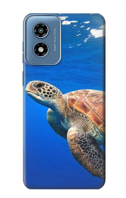 W3898 Sea Turtle Hard Case and Leather Flip Case For Motorola Moto G Play 4G (2024)