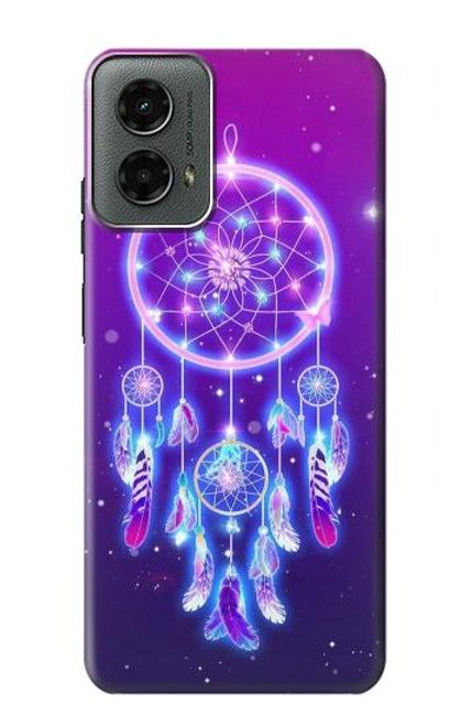 W3484 Cute Galaxy Dream Catcher Hard Case and Leather Flip Case For Motorola Moto G 5G (2024)