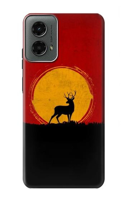 W3513 Deer Sunset Hard Case and Leather Flip Case For Motorola Moto G 5G (2024)