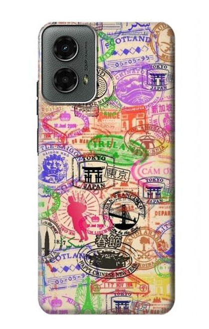 W3904 Travel Stamps Hard Case and Leather Flip Case For Motorola Moto G 5G (2024)