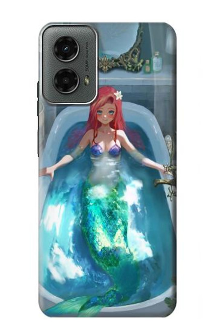 W3911 Cute Little Mermaid Aqua Spa Hard Case and Leather Flip Case For Motorola Moto G 5G (2024)