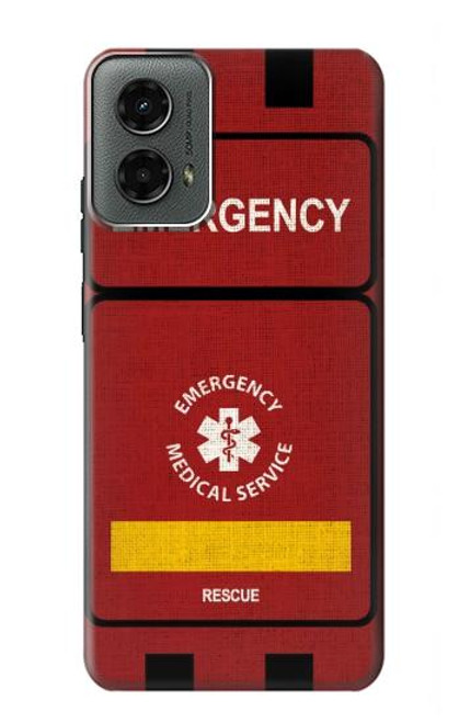 W3957 Emergency Medical Service Hard Case and Leather Flip Case For Motorola Moto G 5G (2024)