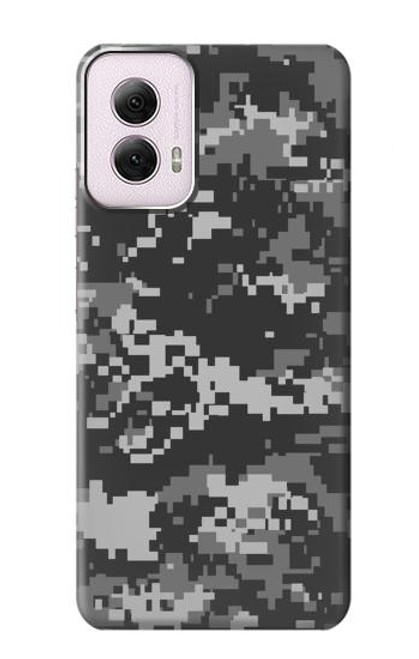 W3293 Urban Black Camo Camouflage Hard Case and Leather Flip Case For Motorola Moto G Power 5G (2024)