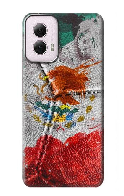 W3314 Mexico Flag Vinatage Football Graphic Hard Case and Leather Flip Case For Motorola Moto G Power 5G (2024)