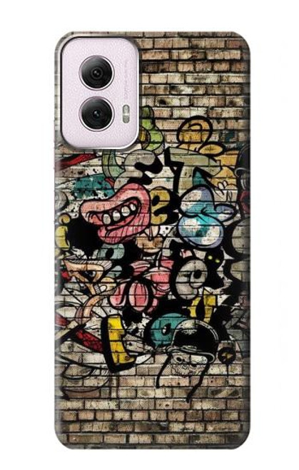 W3394 Graffiti Wall Hard Case and Leather Flip Case For Motorola Moto G Power 5G (2024)