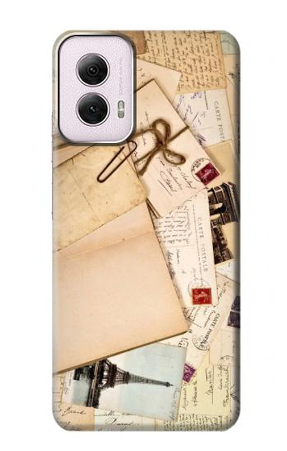 W3397 Postcards Memories Hard Case and Leather Flip Case For Motorola Moto G Power 5G (2024)