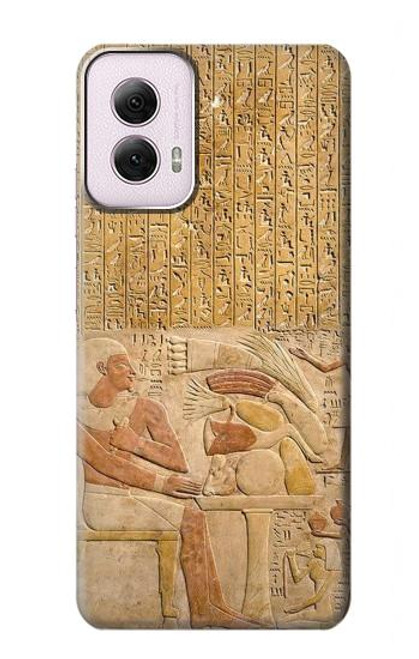 W3398 Egypt Stela Mentuhotep Hard Case and Leather Flip Case For Motorola Moto G Power 5G (2024)