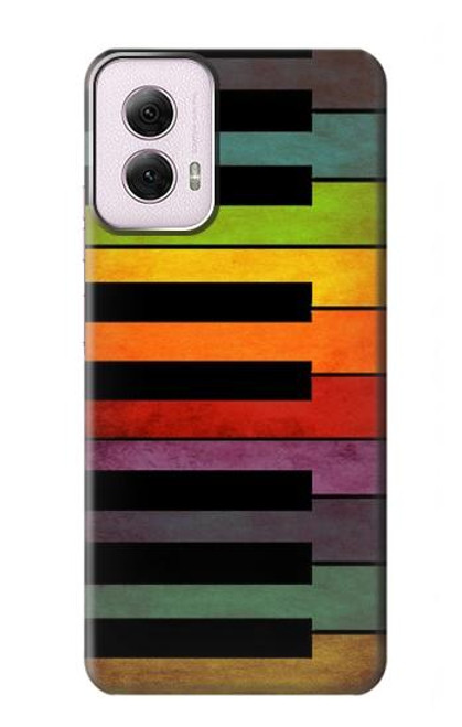 W3451 Colorful Piano Hard Case and Leather Flip Case For Motorola Moto G Power 5G (2024)