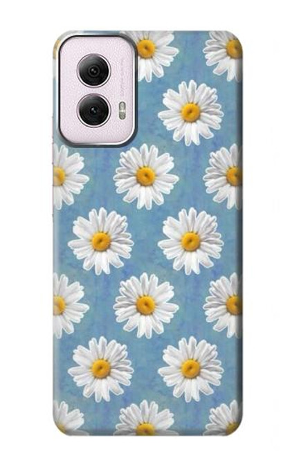 W3454 Floral Daisy Hard Case and Leather Flip Case For Motorola Moto G Power 5G (2024)