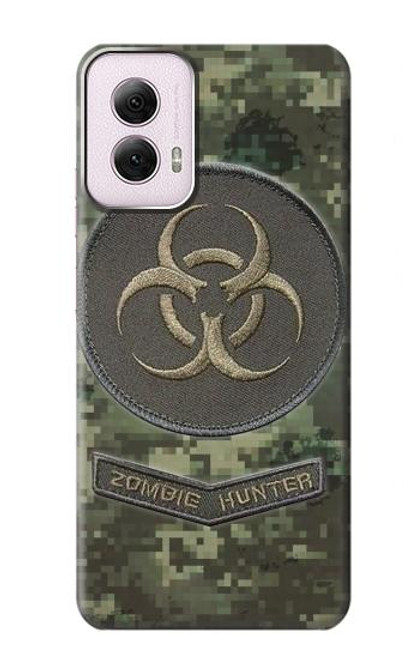 W3468 Biohazard Zombie Hunter Graphic Hard Case and Leather Flip Case For Motorola Moto G Power 5G (2024)