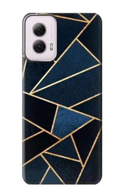 W3479 Navy Blue Graphic Art Hard Case and Leather Flip Case For Motorola Moto G Power 5G (2024)