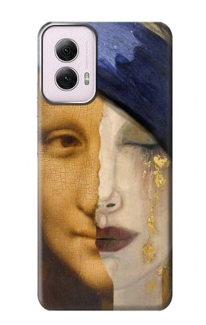 W3853 Mona Lisa Gustav Klimt Vermeer Hard Case and Leather Flip Case For Motorola Moto G Power 5G (2024)