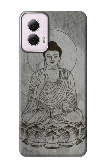 W3873 Buddha Line Art Hard Case and Leather Flip Case For Motorola Moto G Power 5G (2024)
