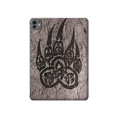 W3832 Viking Norse Bear Paw Berserkers Rock Tablet Hard Case For iPad Pro 11 (2024)