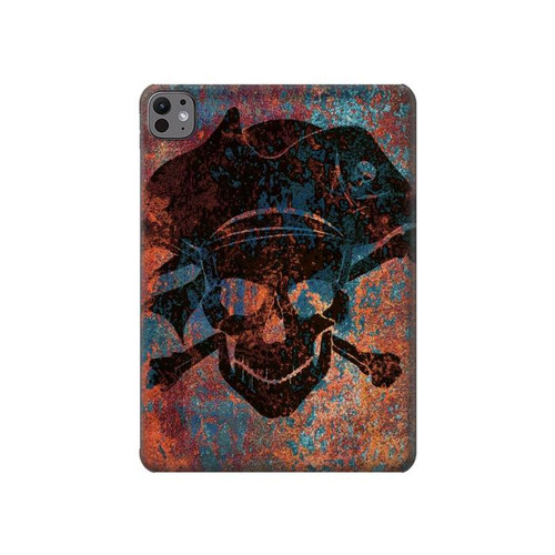 W3895 Pirate Skull Metal Tablet Hard Case For iPad Pro 11 (2024)