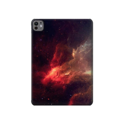 W3897 Red Nebula Space Tablet Hard Case For iPad Pro 11 (2024)