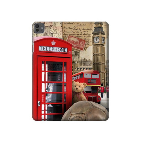 W3856 Vintage London British Tablet Hard Case For iPad Pro 13 (2024)