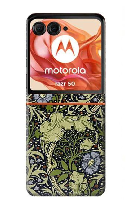 W3792 William Morris Hard Case and Leather Flip Case For Motorola razr 2024, Motorola Razr 50